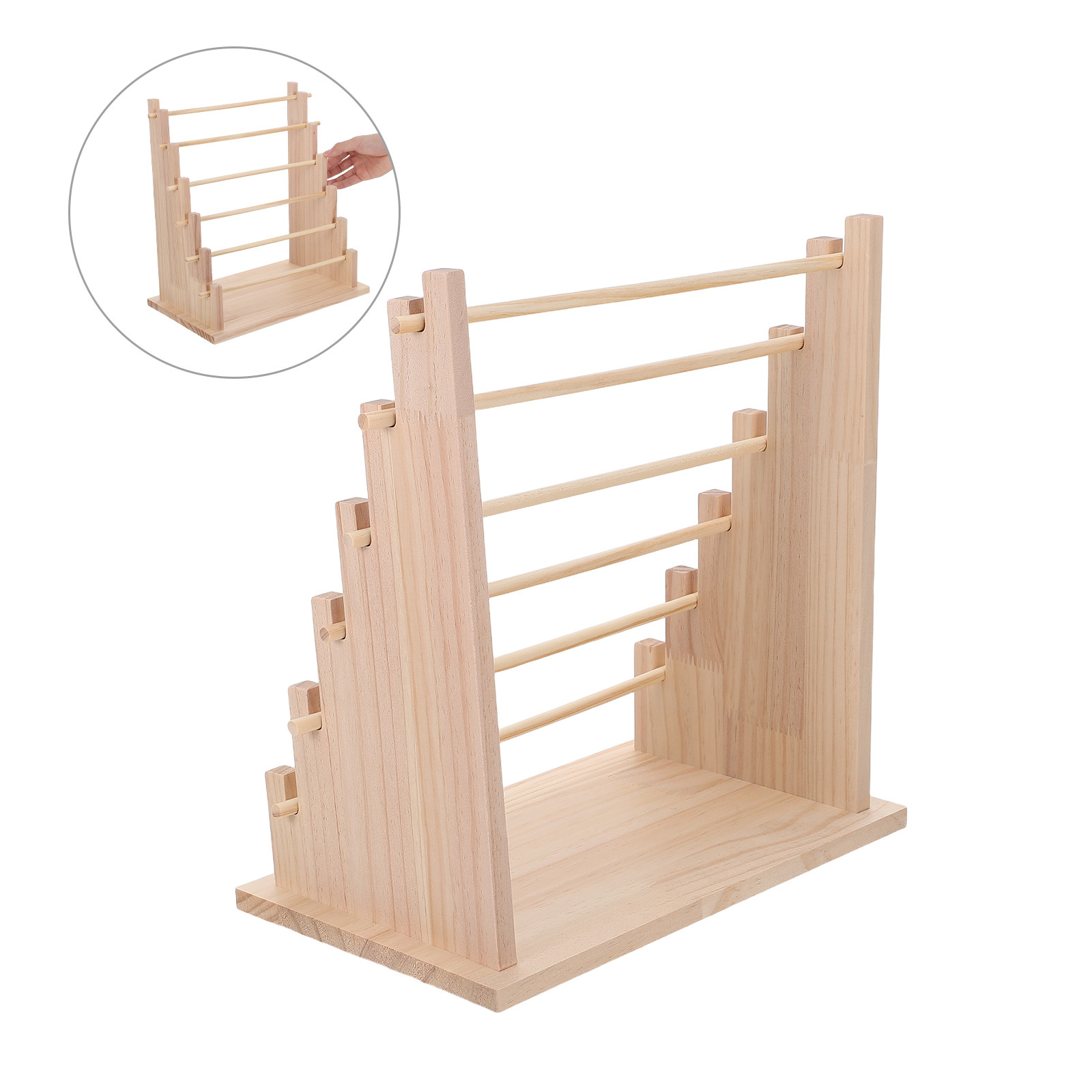 Wooden Ribbon Storage Rack 6 T - The Florist Supply Shop recension och pris
