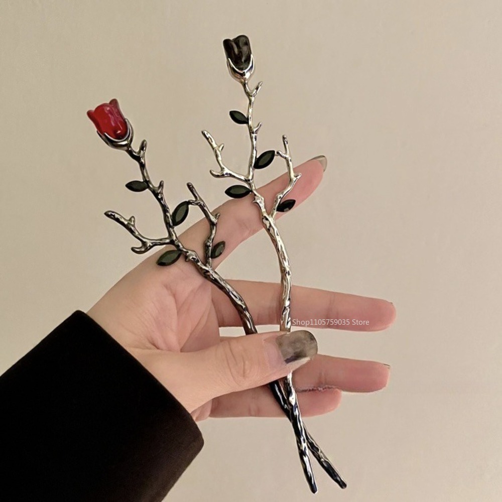 Vintage Metal Red Rose Flower  - Florist Supplies recension och pris