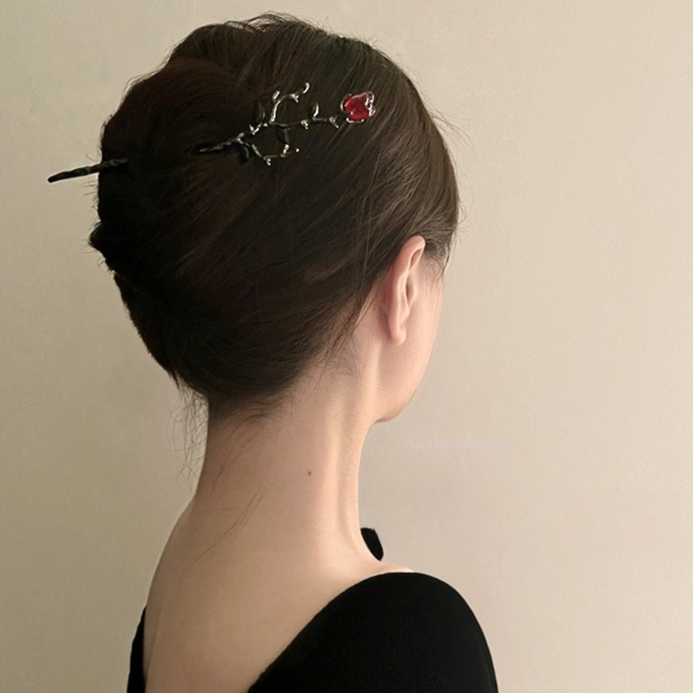 Vintage Metal Red Rose Flower  - Florist Supplies recension och pris